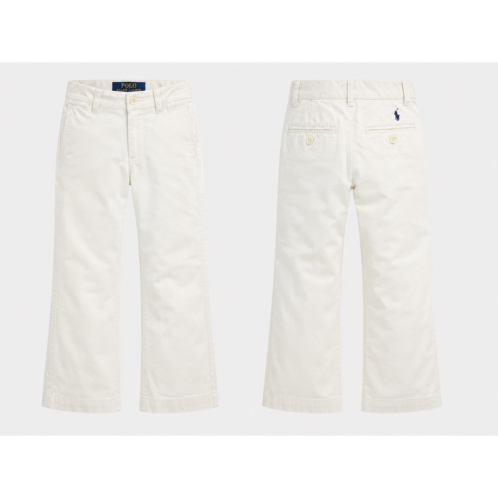 Polo Ralph Lauren Chino Pants Kids 4T White Straight Leg Cotton Twill Pony Logo